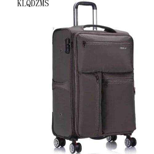 KLQDZMS 20’’24’’28 Inch Lightweight Oxford Business Travel Bag Cabin Rolling Suitcases Multifunctional Trolley Luggage