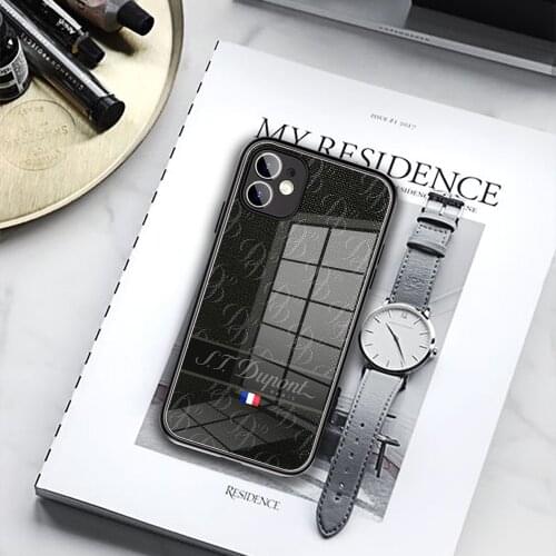 French Dupont lighter S.T Phone Case Tempered Glass Phone cases For iPhone 11 12 Pro XR XS MAX 8 X 7 6S Plus 12Mini cover
