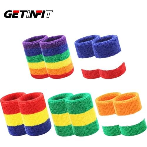 Getinfit Sport Wristband Sweatband Unisex Wrist Protector Breathable Running Badminton Basketball Unisex Sweat Band Sport Safety
