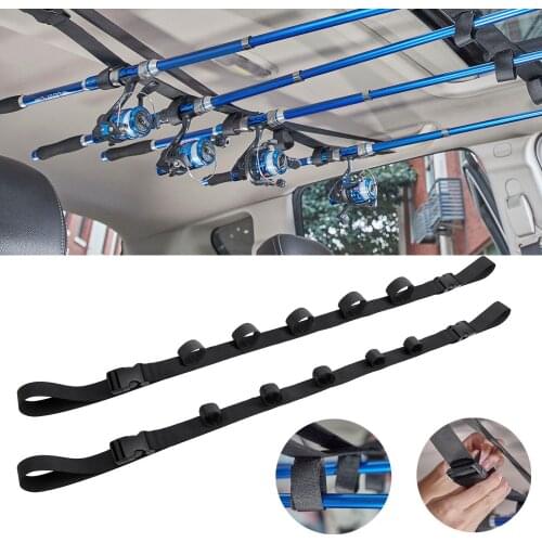 2Pcs Fishing Rod Holder Belt for Car Fishing Pole Carrier Band Rod Rack