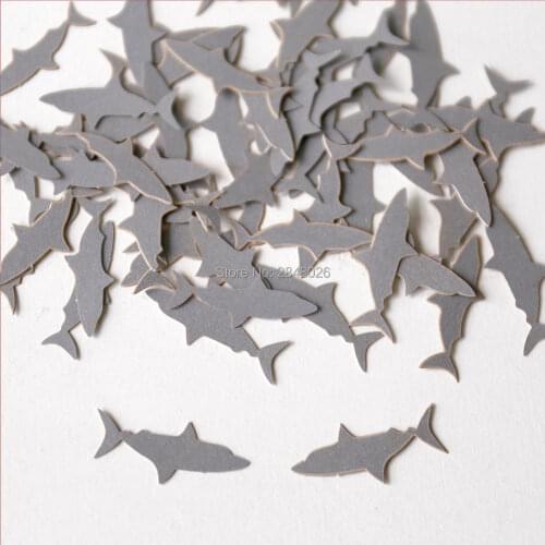Shark Birthday Confetti - Shark Party Decorations - Shark Birthday Decorations