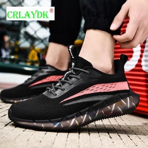 CRLAYDK Men Mesh Breathable Running Sneakers Casual Top Quality Footwear Outdoor Walking Boys Shoes Non-Slip Training Tennis