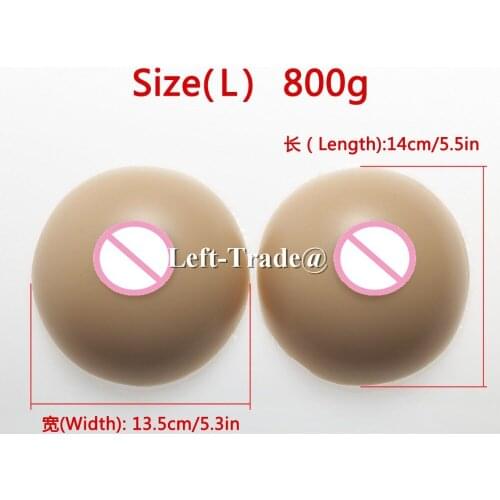 800g C cup Round shape silicon artificial breast forms for man cosplay female mastectomy fake boobs