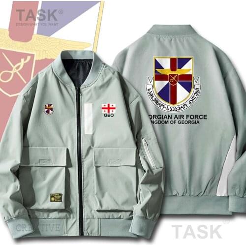 Military Army Jackets Air Force Georgia GEO Georgian Mens Slim Fit Pilot Coat Tooling clothes Casual Streetwear Thin coat