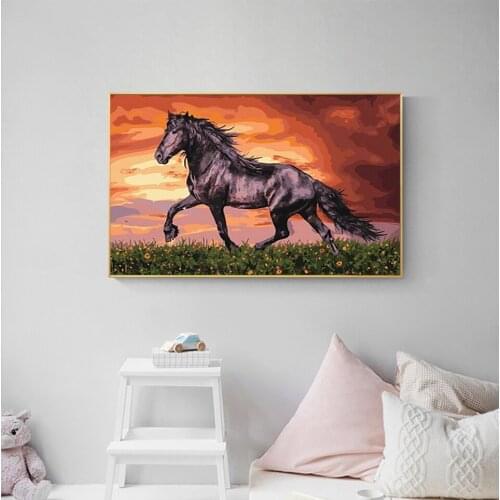 Laojieyuan Diamond Painting Full Drill Square Animal horse tiger New Arrival Diamond Art Embroidery Home Decoration