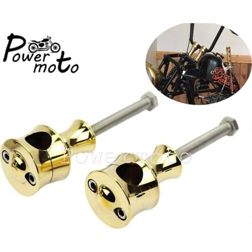 Classical Retro Vintage Cafe Racer Brass Handlebar Riser 25mm 3.5" Bar Clamp Mount Riser for Harley Touring Chopper Bobber