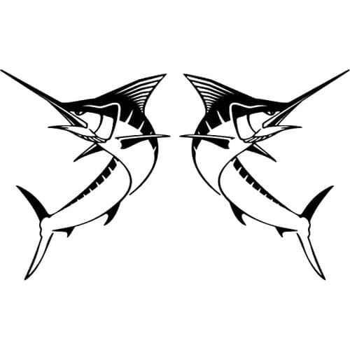 17*10.3cm Marlin sticker stickers fishing marine car sticker Funny Car Window Bumper Novelty JDM Drift Vinyl Decal