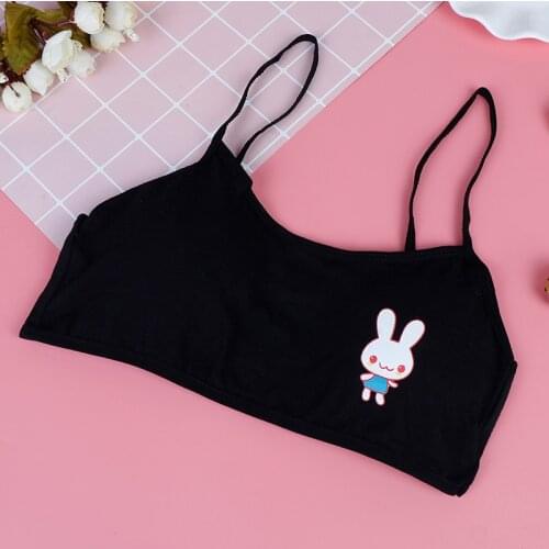 Young girl teen underwear training bra thin strap with cup pad kids vest top