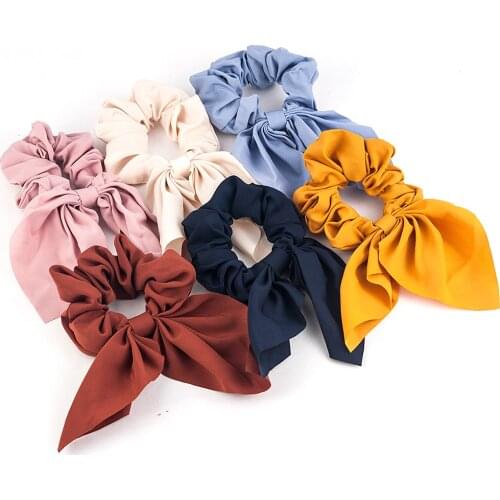 New Women Spring Summer Soild Headband Vintage Knot Elastic Hair Bands Soft Solid Girls Hairband Hair Accessories Wholesale