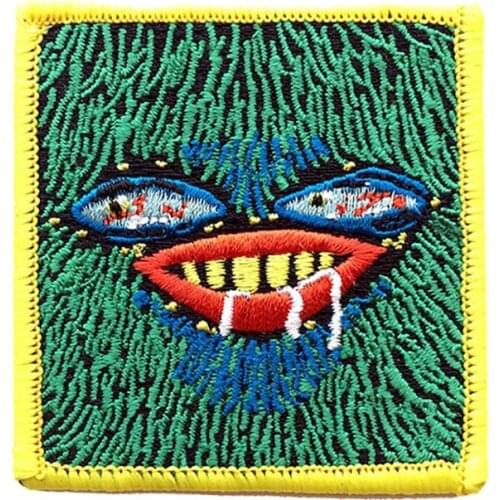 PETRUS Iron on Embroidered Patches Funny Cartoon Slobbering Monster Patches for Clothing Embroidery Sewing DIY