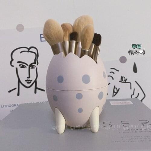 Plastic Dinosaur Egg Makeup Organizer Basket Eyeliner Brush Set Storage Cup Dressing Table Makeup Brush Sundries Organizer Box