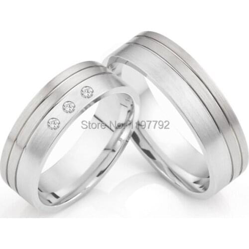 Luxury custom size 5 to 13 solid Titanium Wedding Rings for him and her