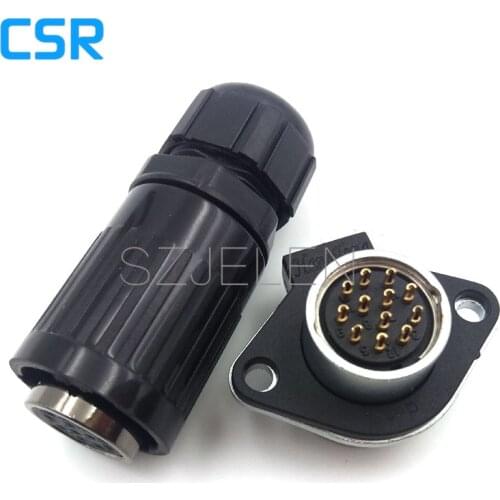 HP20 series Waterproof connectors 12 pin, Power connectors automation equipment, outdoor cable connector 12 pin male female