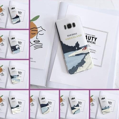 Art Mountain Aesthetic Beach Travel Back Cover For Samsung Galaxy Note 9 8 5 4 S8 S9 Plus S5 S6 S7 Edge Silicone Phone Case