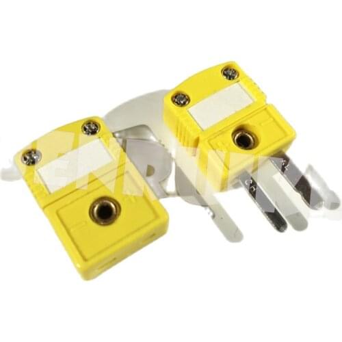 K Type MiniThermocouple connector , thermocouple plug,flat pin,yellow color , high quality
