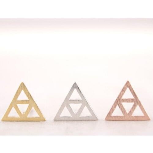 WJZB Exclusive womens fashion stud earrings two for women triangles combination
