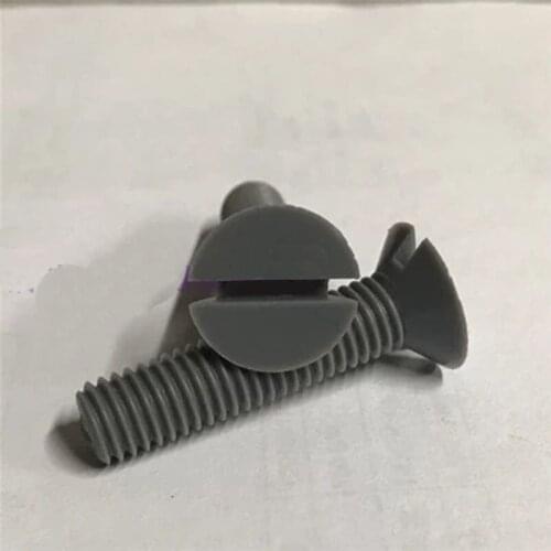 10pcs M8 PVC Acid and alkali resistant insulation Slotting Word of sinking head flat heads screw Plastic bolt 30mm-35mm Length