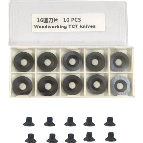 16mm Round Carbide Inserts Cutters Knives Replacement Fits For DIY Lathe Wood Turning Finisher Hollower Tool 10pcs