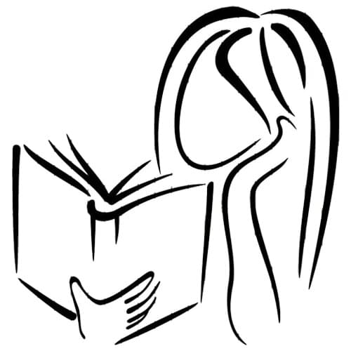 11.6*12CM Girl Reading a Book Bookstore Library Fashion Vinyl Decals Laptop Suitcase Helmet Skateboard Sticker