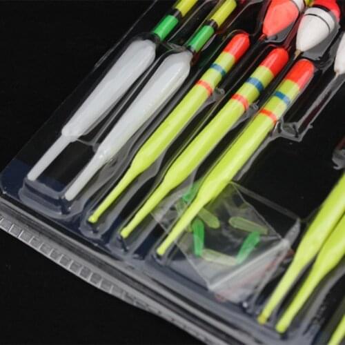15 Pcs Sea Fishing Floats Set Vertical Buoy Bobber Assorted Size for Most Type Angling Fish Accessories