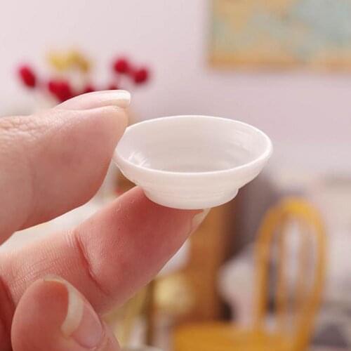 2Pcs Lovely Bowl Decor Toy Fadeless No Deformation Dollhouse Accessory Decorative Fake Mini Bowl Toy