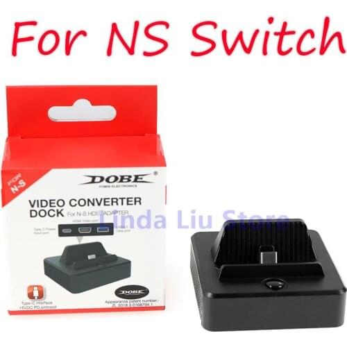 5pcs Type-C Portable Charger Stand for Nintend Switch NS HDMI-compatible to TV Video Conversion Adapter Charging Dock Station