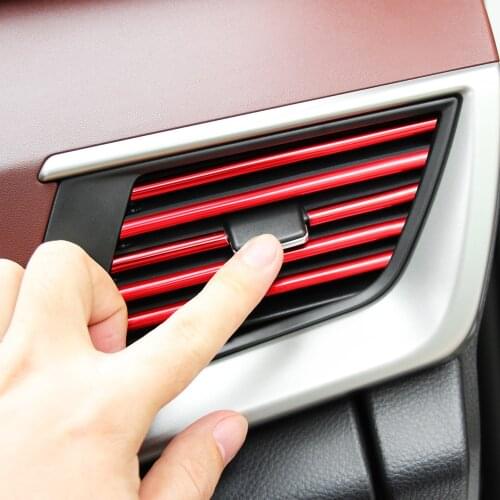 Car Air Outlet Decorative Strip Accessories Stickers for Honda civic fit crv accord jazz city for mazda 3 6 2 cx5 Lada kia