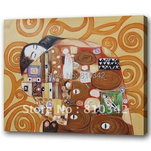 Free shipping high quality handmade of Klimt oil painting hug for bedroom