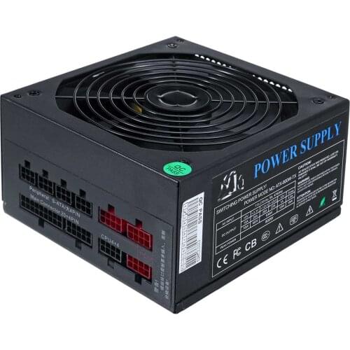 750W PC Power Supply 110-230V For Computer Full module active PSU ATX 12V PFC 24Pin 4 SATA/ATX 14cm Quiet LED Fan For BTC