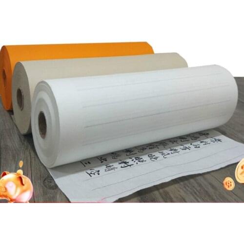 Calligraphy Paper Rolling Xuan Paper Chinese Half Ripe Rice Papers for Painting Calligraphy Rice Papers with Grids Carta Di Riso