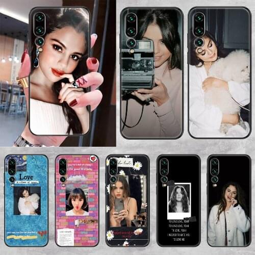 Singer Selena Gomez Phone case For Huawei P Mate P10 P20 P30 P40 10 20 Smart Z Pro Lite 2019 black painting Etui art back tpu