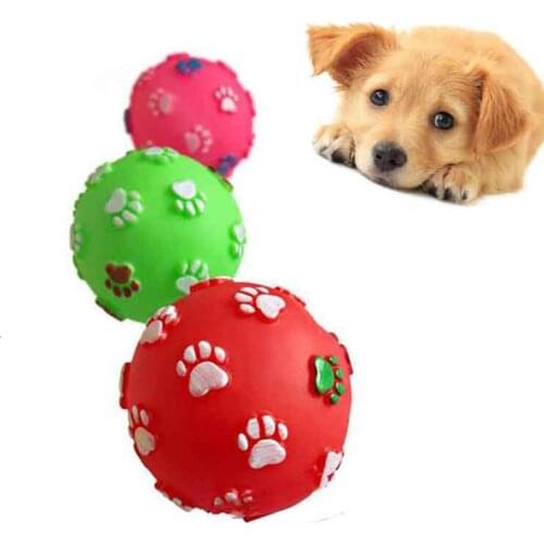Chihuahua Dog Toys Ball French Bulldog Hondenspeeltjes Puppy Toys Squeeze Sound Durable & Funny Squeaky Rubber Bite-resistant