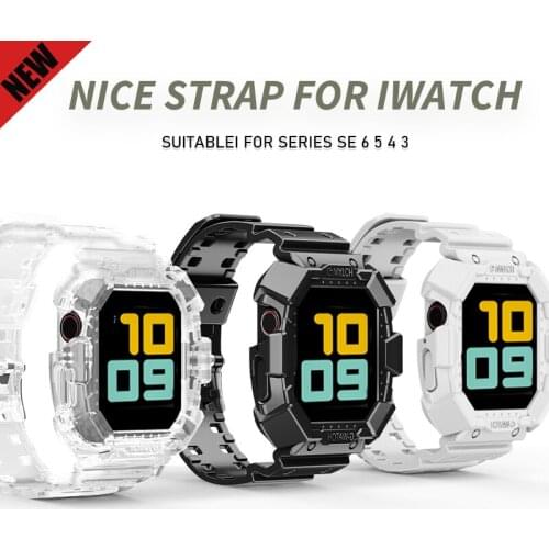 Colour Sport Strap for Apple Watch 44/40mm Silicone Transparent Bracelet Band for IWatch Series 5 4 3 6 Se 42/38mm Accessories