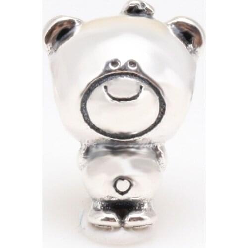 Authentic S925 Sterling Silver Theo Bear Baby Bear Beads Fit Original Bracelets Women Jewelry Gift
