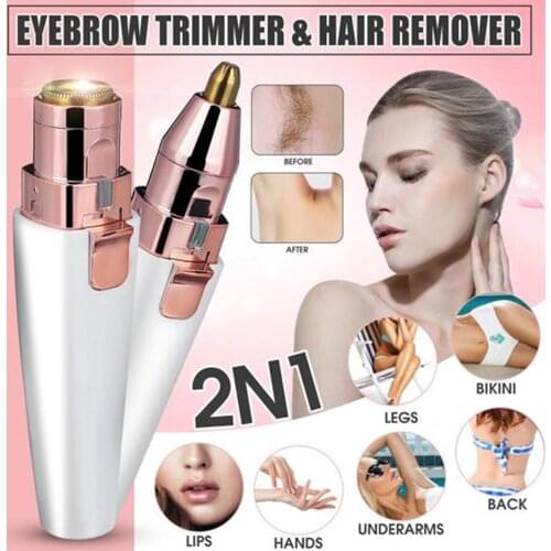 Eyebrow Epilator Trimmer Electric Face Razor Summer Hair Removal Body Face Eyebrow Trimmer Painless Skin Care Tool Shaver Razor