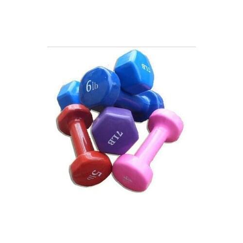Childrens fitness dip plastic dumbbell ,Colored plastic bag iron dip dumbbell ladies gymnastics dumbbell