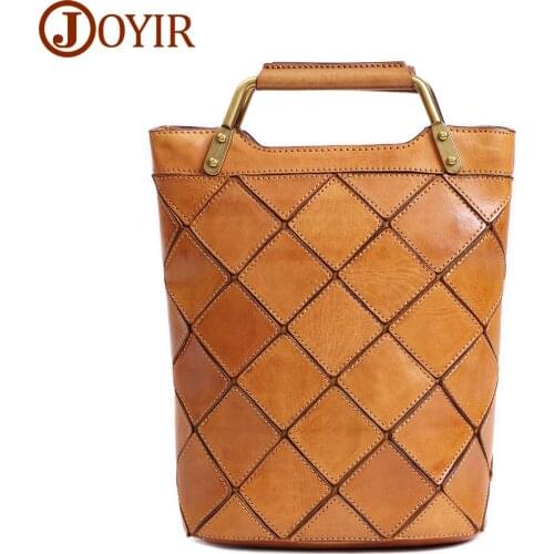 JOYIR Cow Leather Shoulder Bag Ladies Genuine Leather Crossbody Bags for Women Fashion Patchwork Purses and Handbags Tote