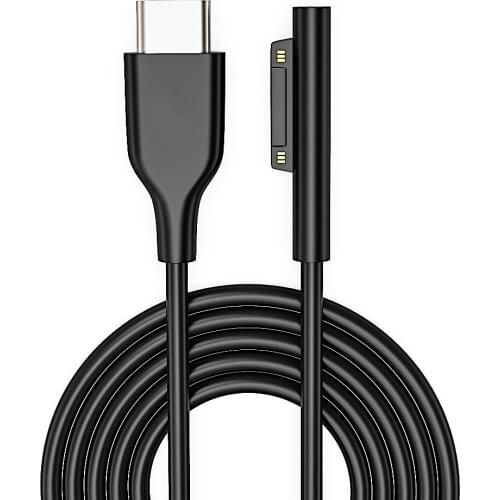 Surface Charger Cable 6FT Connect to USB-C Charging Compatible with 15V USB-C PD Charger for Microsoft Pro 4 Pro 5 Pr6