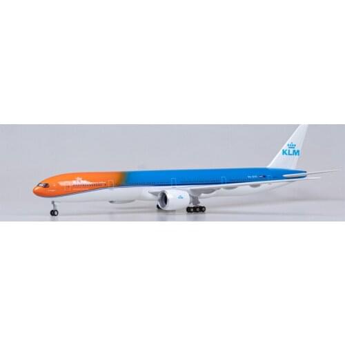 Netherlands Air Airline 47CM B777 777 Aviation Aircraft Model W Plane Adult Gift Collection Show W Standable Airplane with Wheel