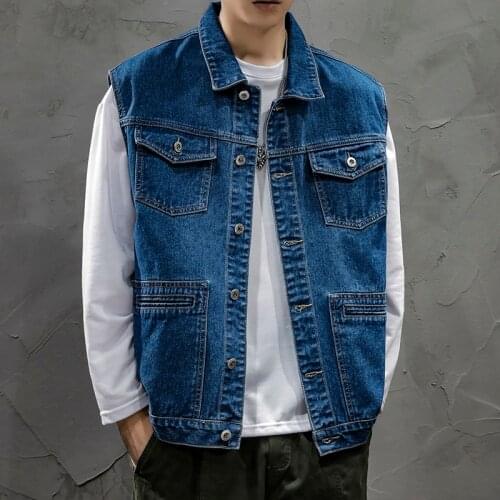 Veste Sans Manche Homme Mens Vest Mens Jackets Sleeveless Denim Jacket Veste Homme Sleeveless Jacket Men Cotton Comfort Casual