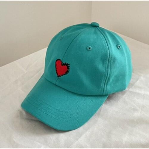 Summer Boys And Girls Cartoon Printing Hat Salt-based Childrens Love Heart Cap Baseball Cap Hat