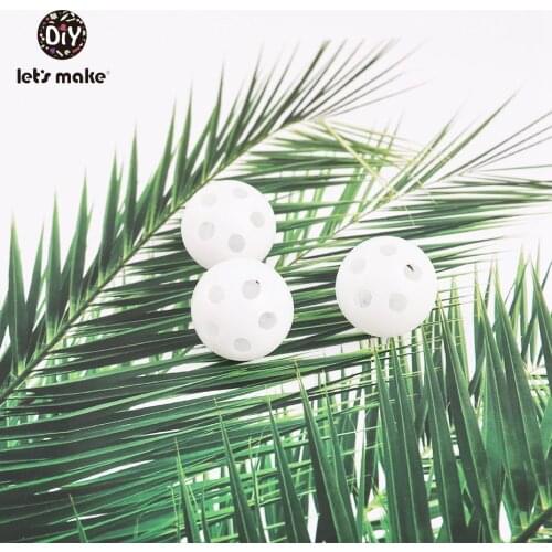 Lets make 24mm 20pcs Hot Selling White Christmas Bells Noise Maker Insert Replacement Toys Rattle Ball Hollow Bell Balls