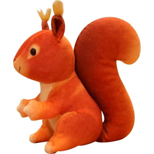 25cm Cute Squirrel Plush Toys Accompany Sleeping Childrens Animals Doll For Friend Birthday Gifts