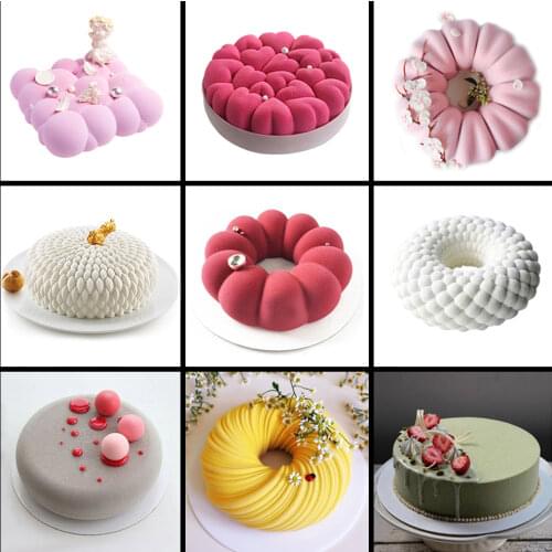 Cake Decorating Tools Non-Stick Food Grade Garland Spiral Silicone Mold Mousse Baking Mould Types Party Pastry Kitchen Bakeware