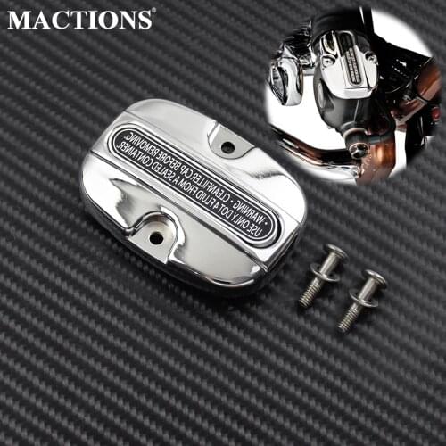 Motorcycle Chrome Rear Brake Master Cylinder Cover For Harley Touring Models 2008-2018 Street Glide FLHX 08-19 FLHR Road King