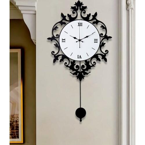 Clocks Wall Home Decor Living Room Wall Clock Mechanism with Pendulum Modern Design Nordic Decorative Silent Clock Reloj Pared
