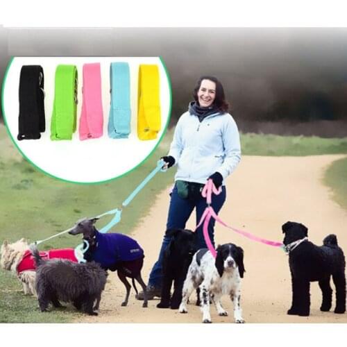 3 Dogs Leash for Dogs Set Nylon Rope Three Way Pet Dog Leads Leash Heavy Duty for Small Medium Large Dogs
