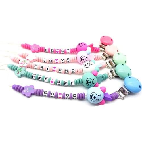 New Diy Baby Pacifier Clip Color full Charm For Baby Teething Soother Chew Toy Dummy Clips Montessori Toys