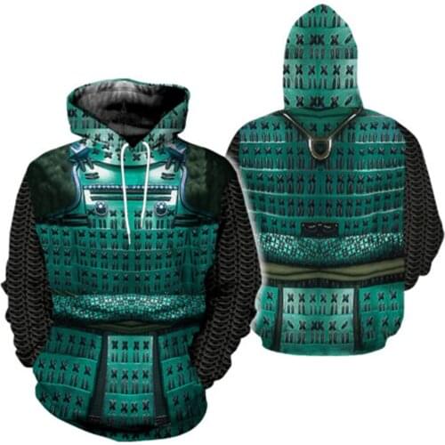 Creen Armor Samurai NewFashion Long Sleeves 3DPrint Zipper/Hoodies/Sweatshirts/Jacket/Men/women D-02212