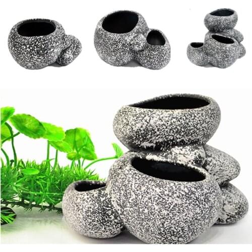 New Aquarium Plant Bonsai Stone Decoration Fish Tank Multi-function Stone Ornament for Breeder, Bonsai, Hiding, Filter Media